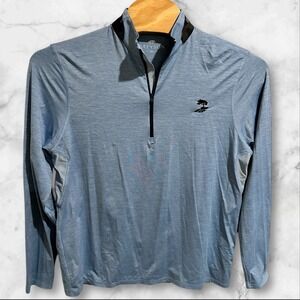 Greyson Sport 1/4 Zip Pullover Shirt Mens XL Performance‎ Golf Blue *LOGO*